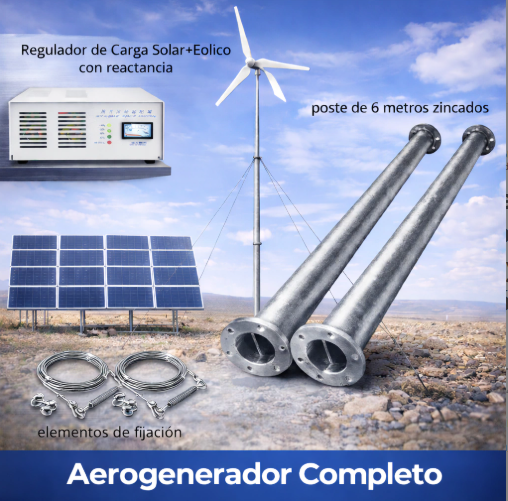 Aerogenerador horizontal 600W